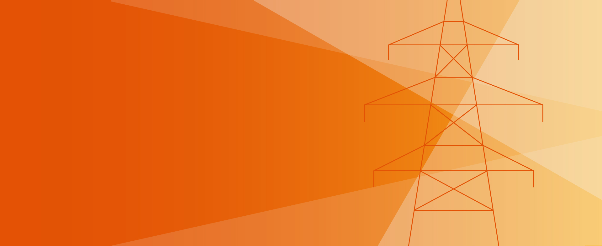 Drawing of a pylon with an orange background