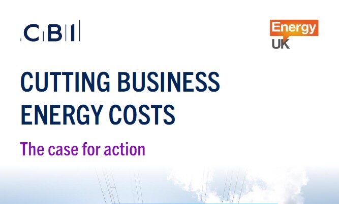 CBI and Energy UK report front page