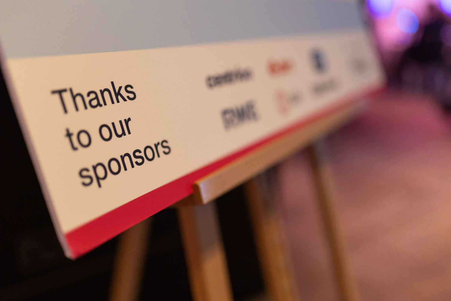 a board thanking Energy UK event sponsors and including their logos